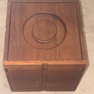 Wooden Box with Carved Lid
